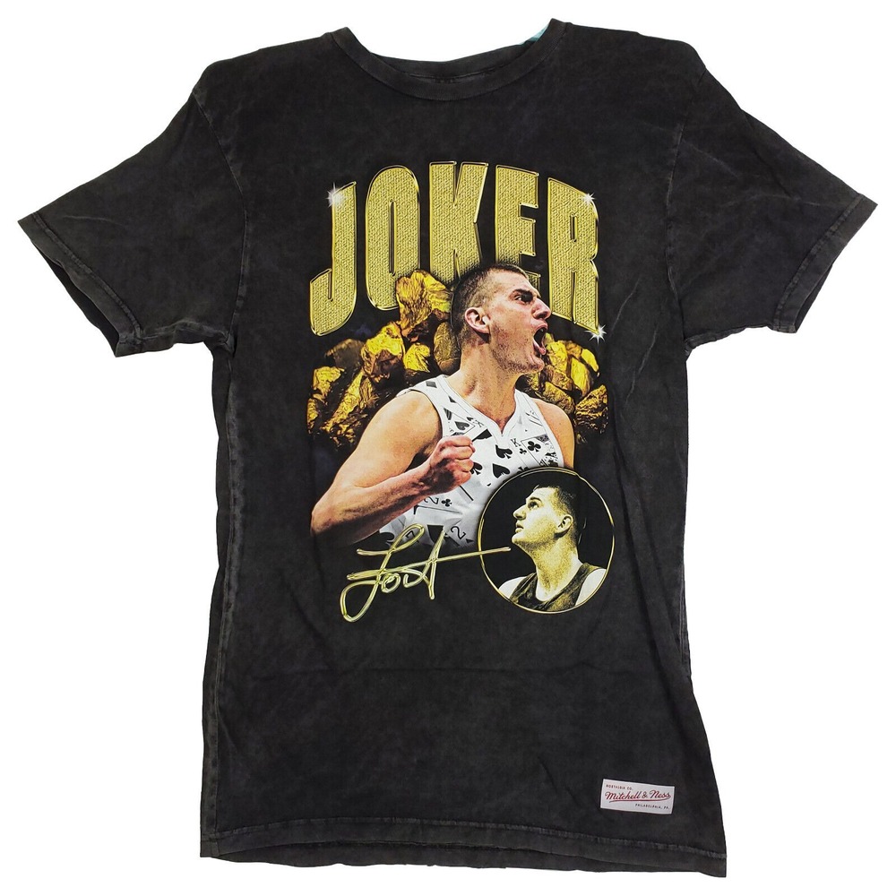 Nikola Jokic Denver Nuggets Mitchell & Ness NBA Medium Shirt‎ Acid Washed NWT